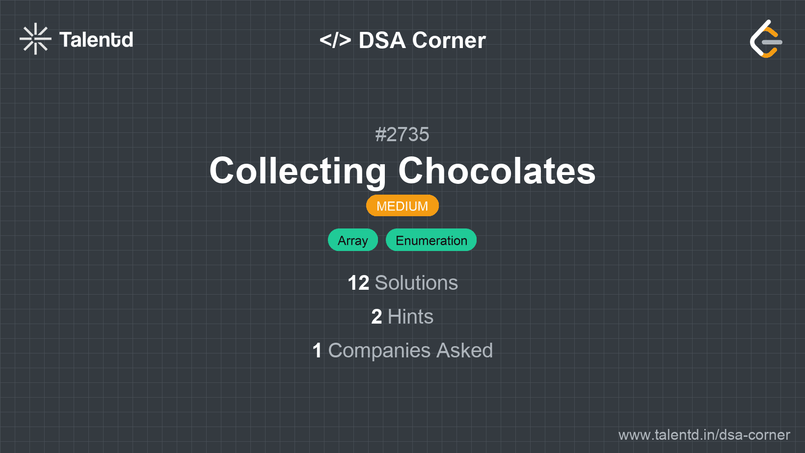 Problem visualization for Collecting Chocolates