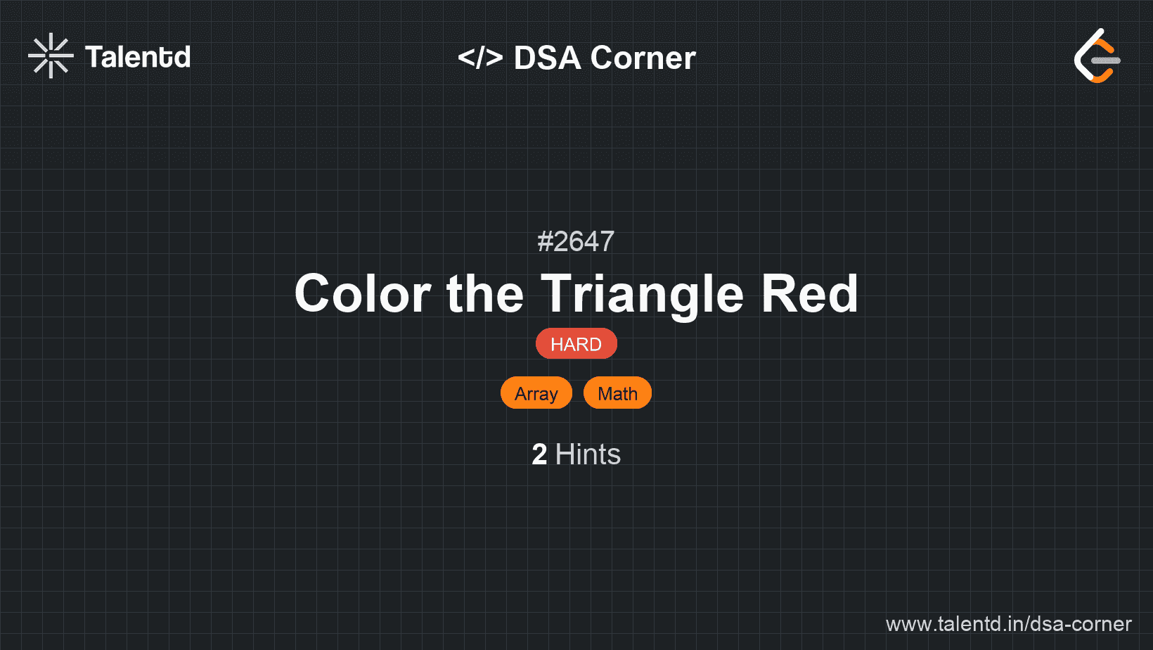 Problem visualization for Color the Triangle Red