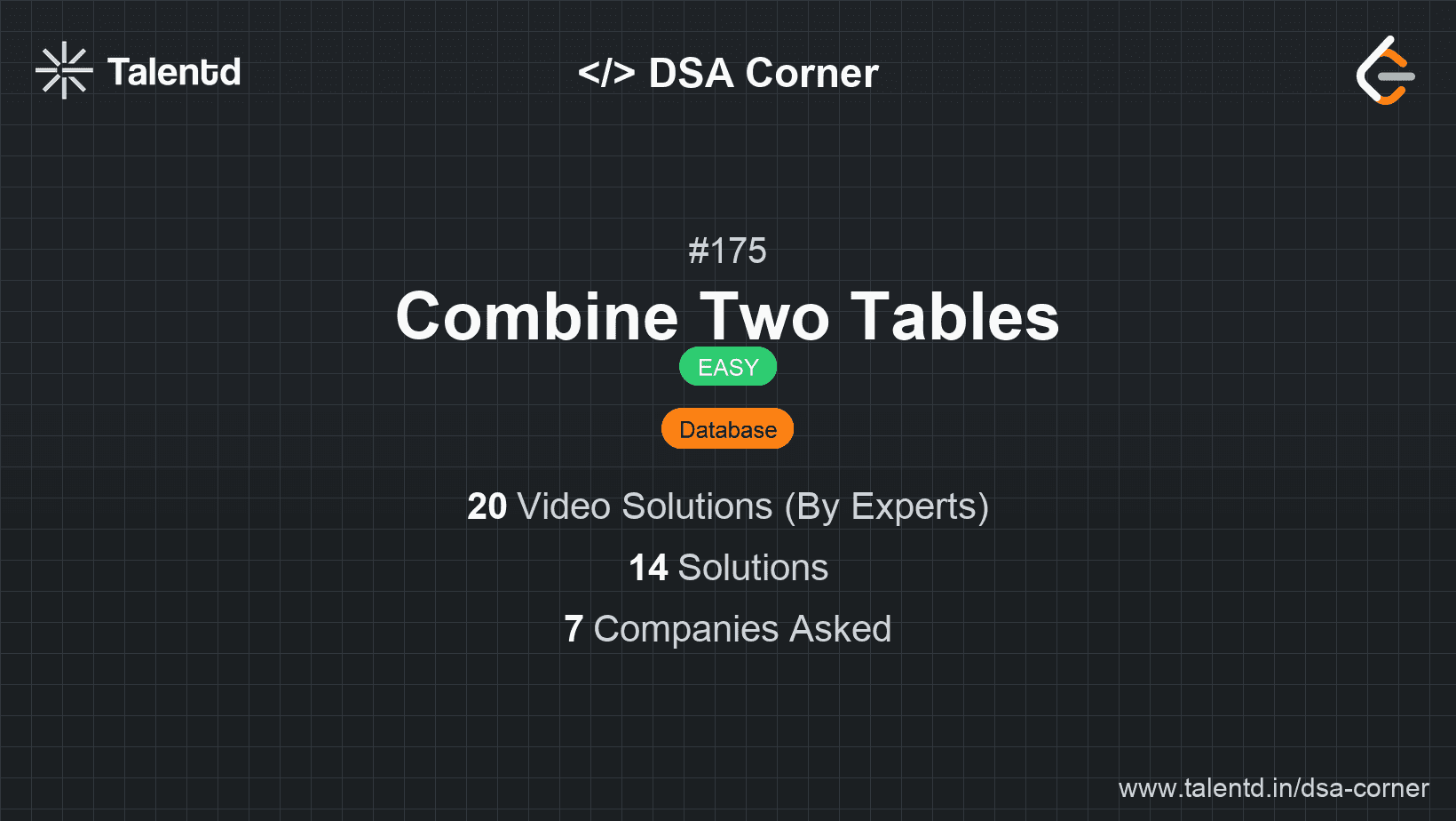 Problem visualization for Combine Two Tables