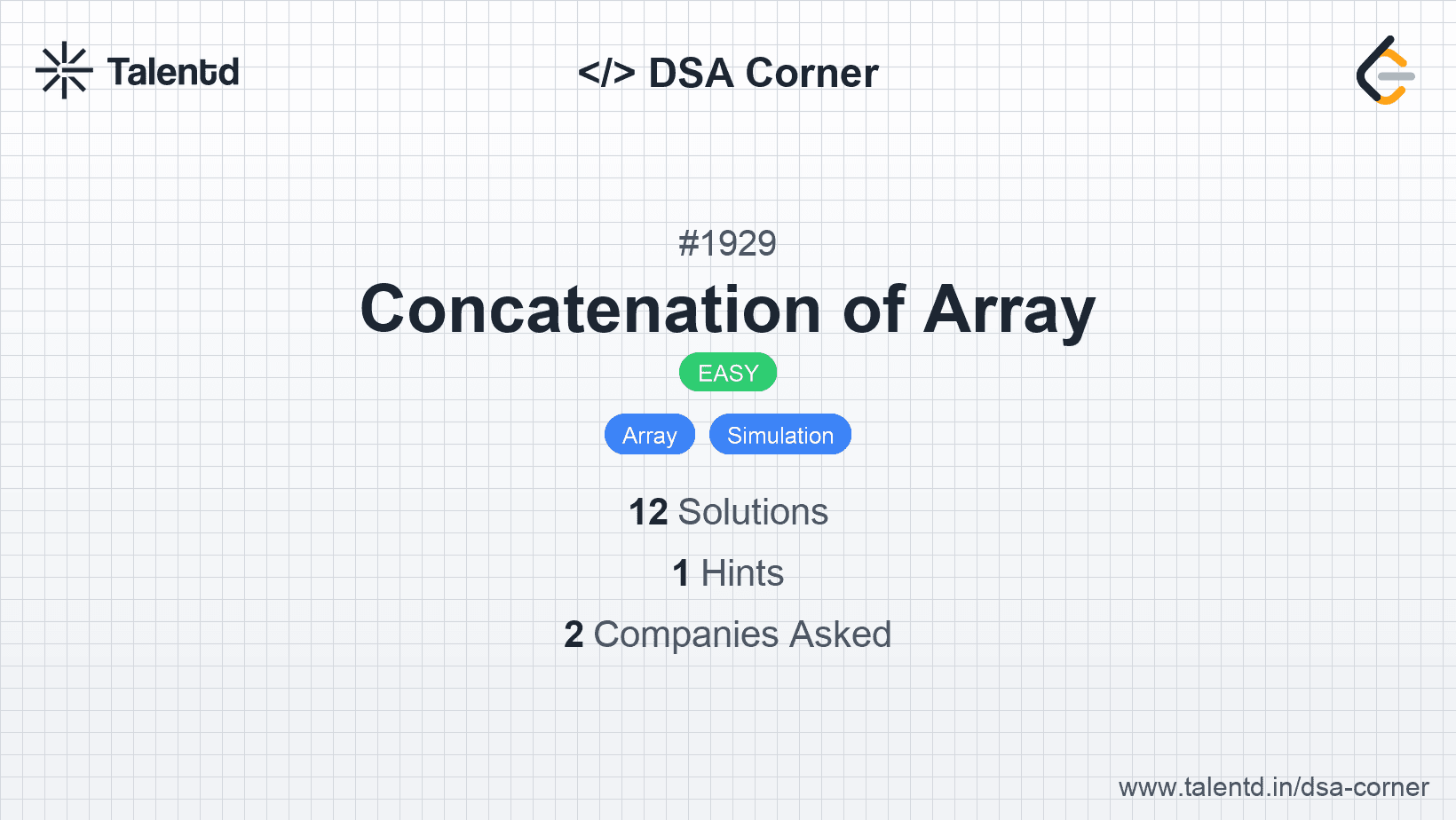 Problem visualization for Concatenation of Array