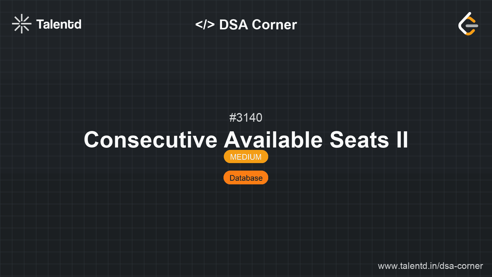 Problem visualization for Consecutive Available Seats II