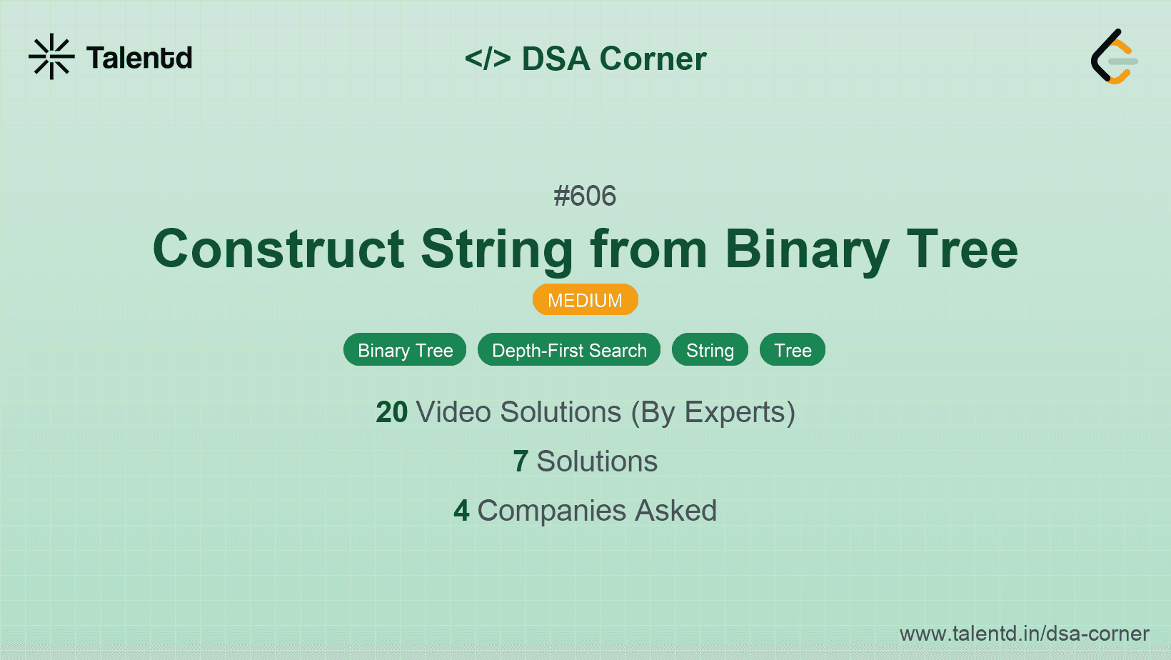 Problem visualization for Construct String from Binary Tree