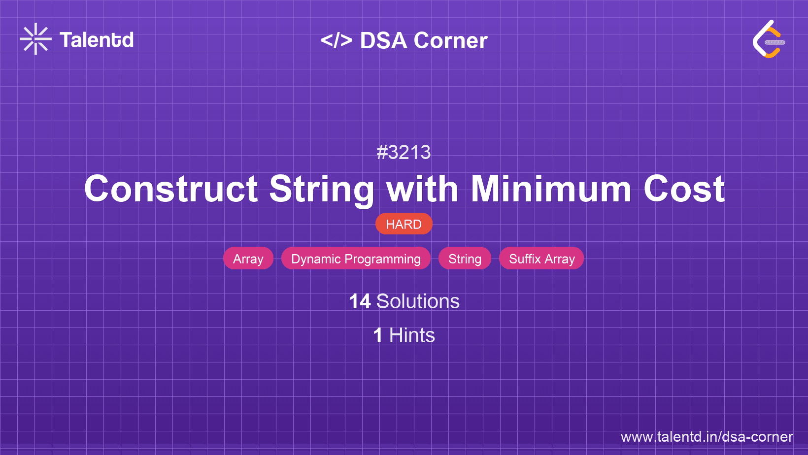 Problem visualization for Construct String with Minimum Cost