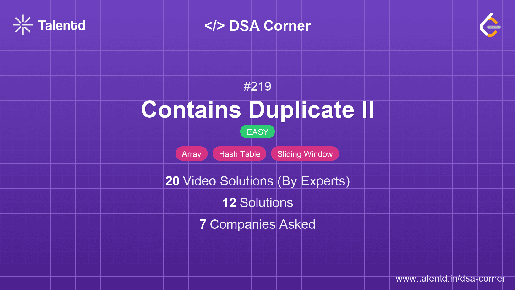 Problem visualization for Contains Duplicate II