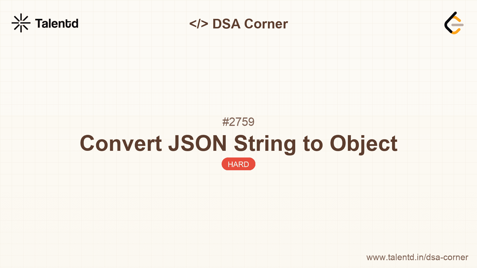 Problem visualization for Convert JSON String to Object