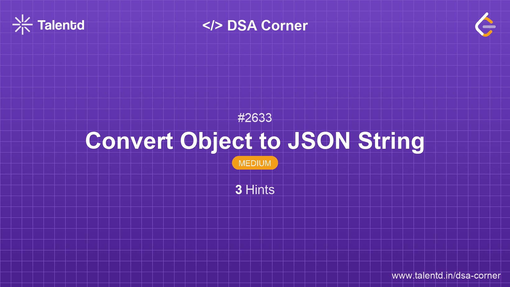Problem visualization for Convert Object to JSON String