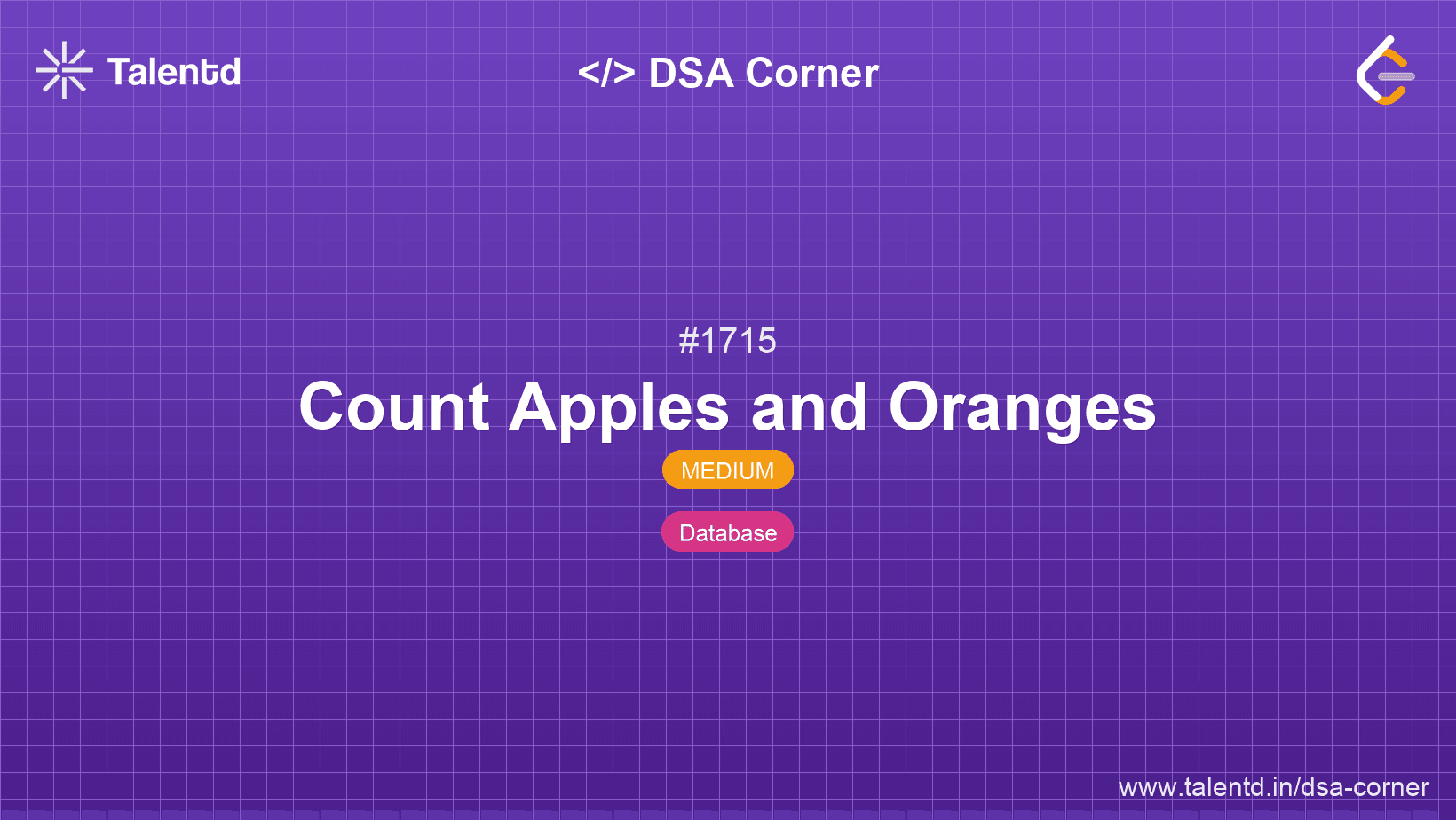 Problem visualization for Count Apples and Oranges