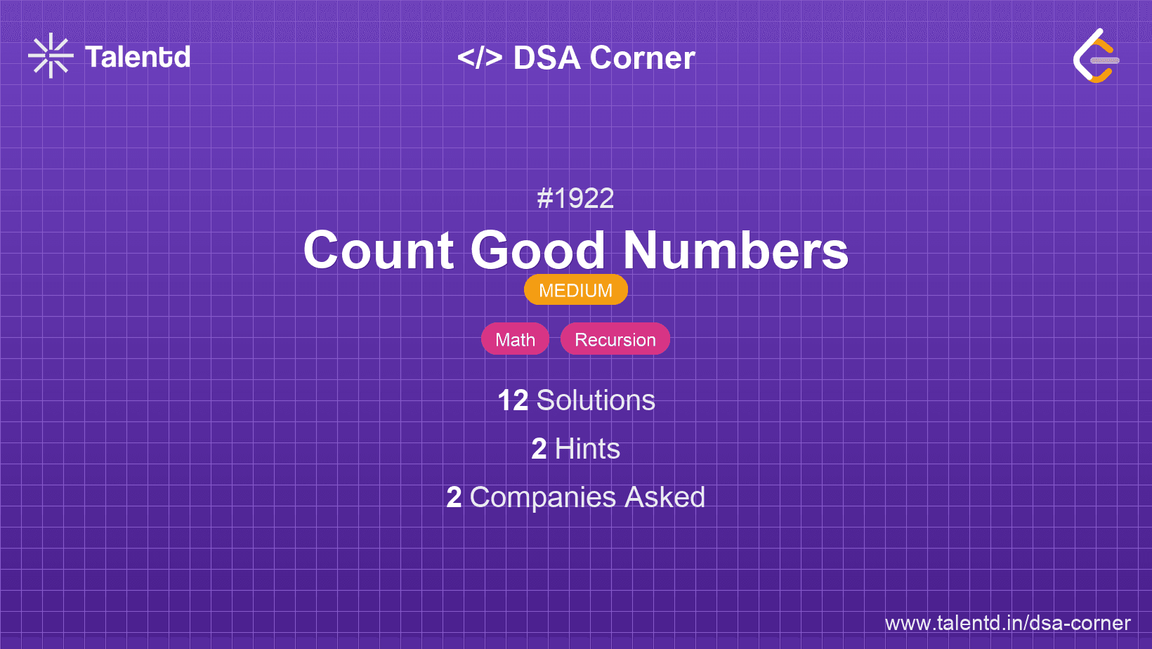 Problem visualization for Count Good Numbers