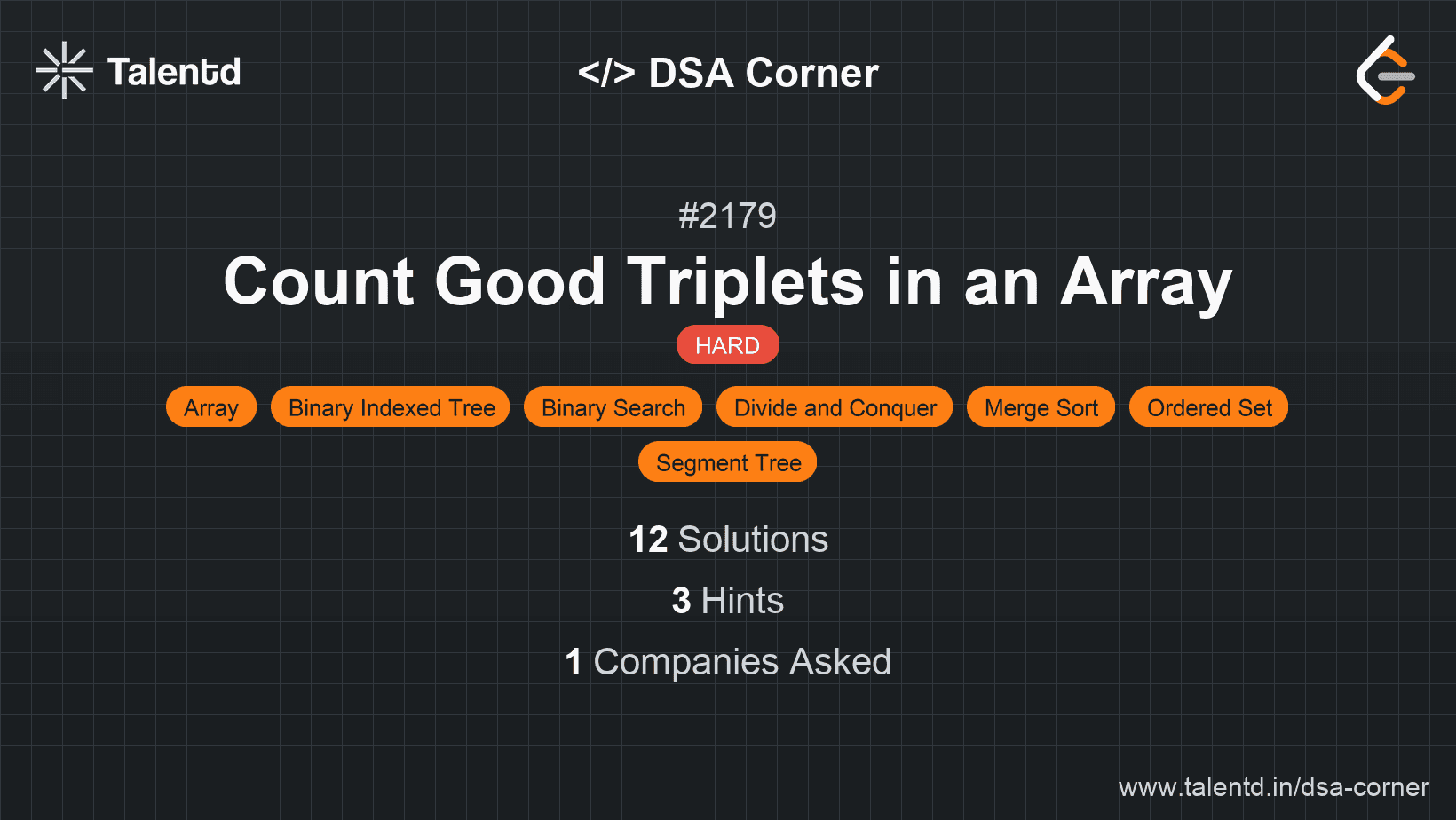 Problem visualization for Count Good Triplets in an Array