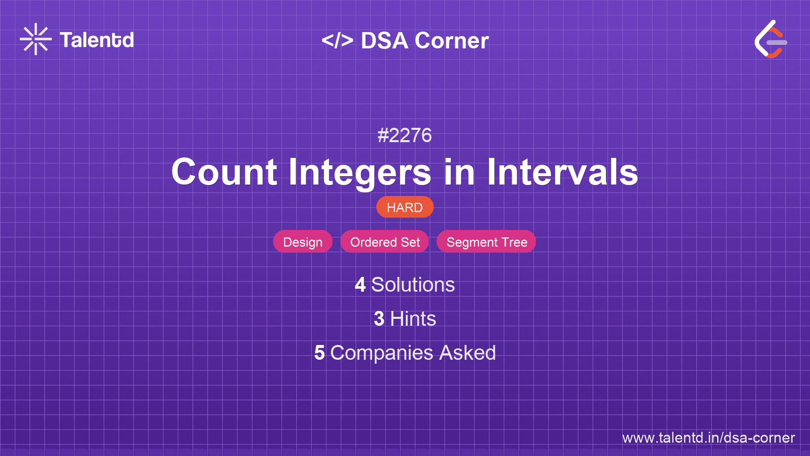 Problem visualization for Count Integers in Intervals