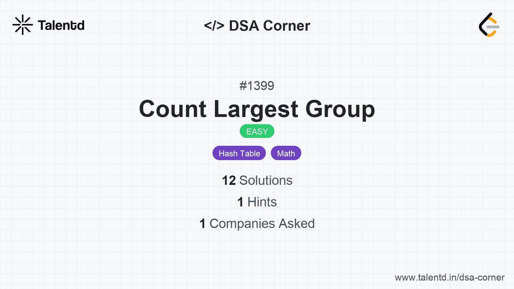 Problem visualization for Count Largest Group