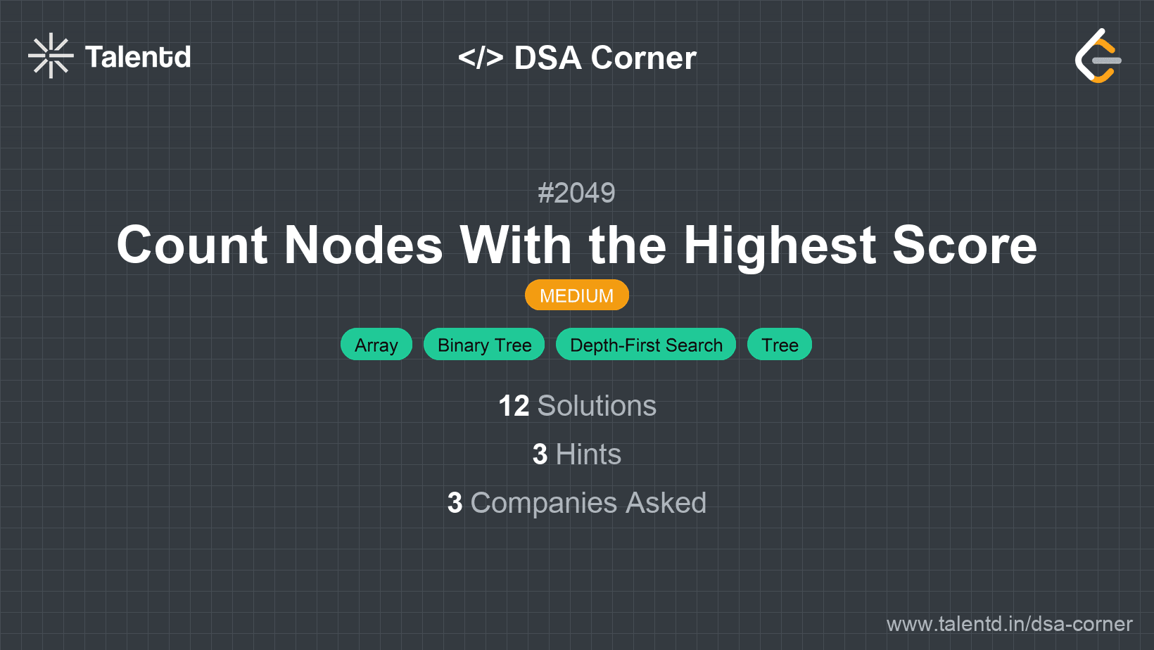 Problem visualization for Count Nodes With the Highest Score