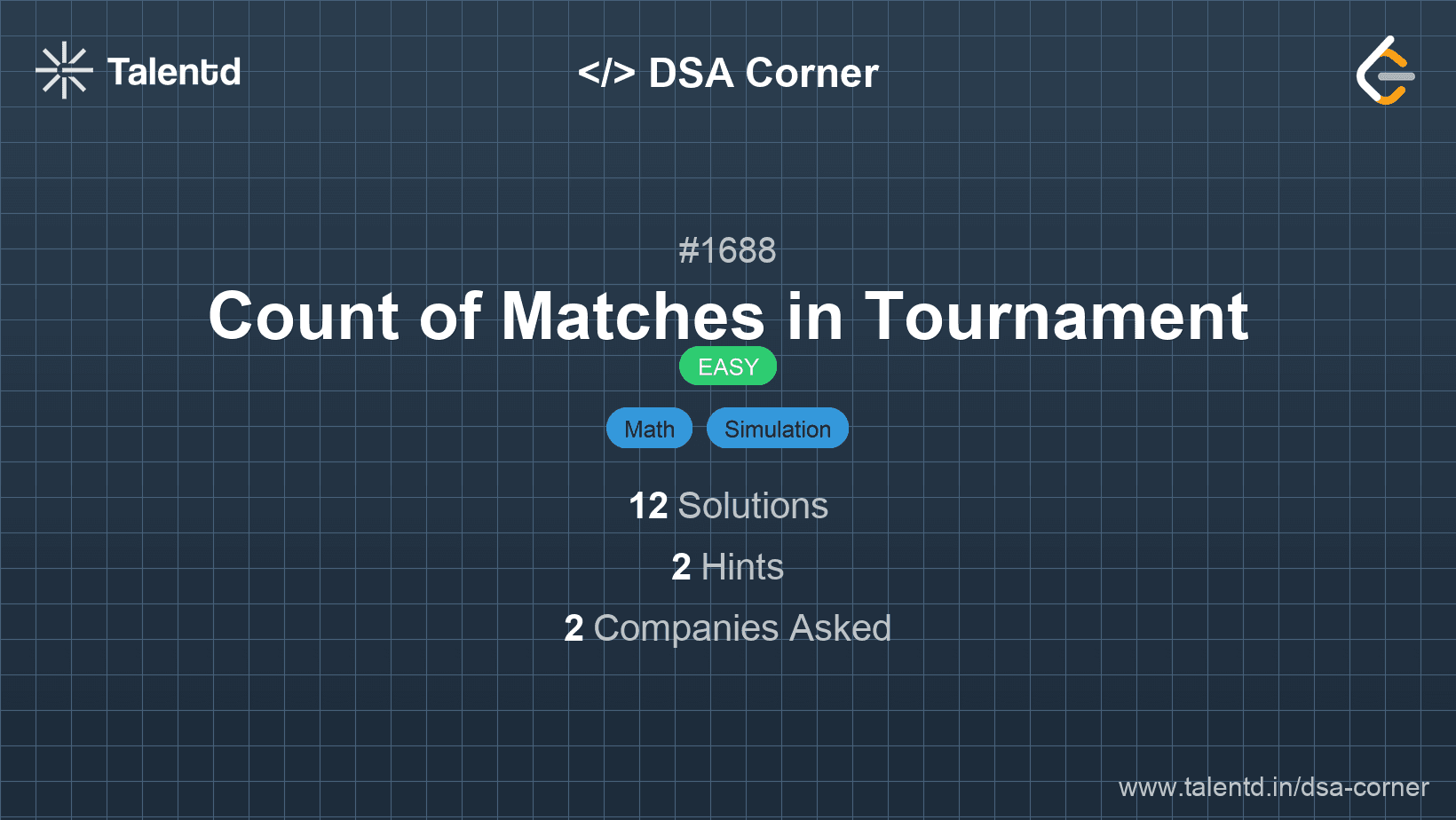 Problem visualization for Count of Matches in Tournament