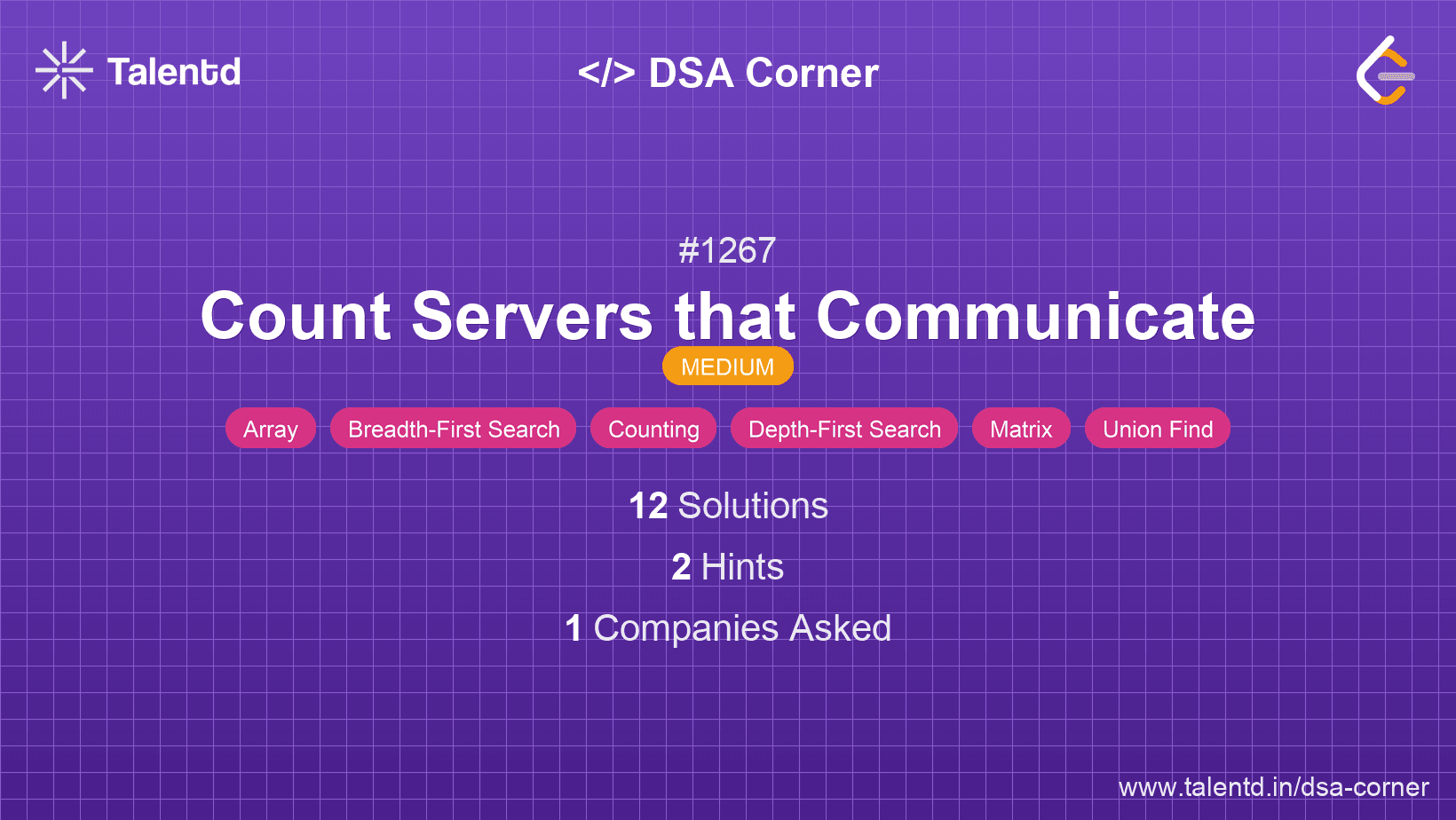 Problem visualization for Count Servers that Communicate