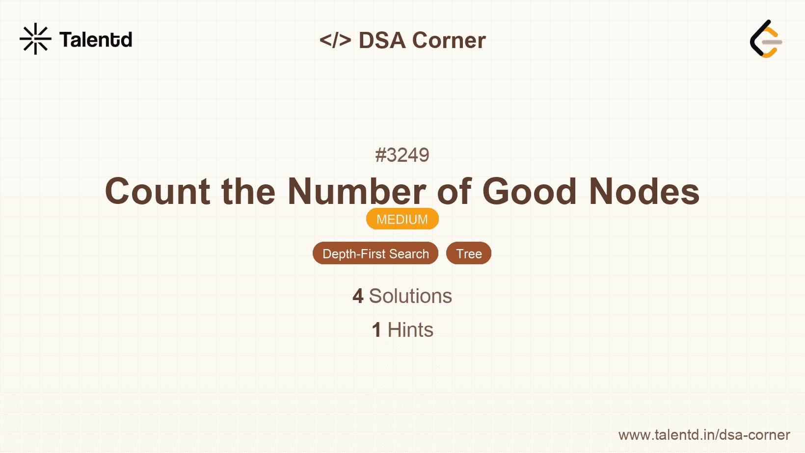Problem visualization for Count the Number of Good Nodes