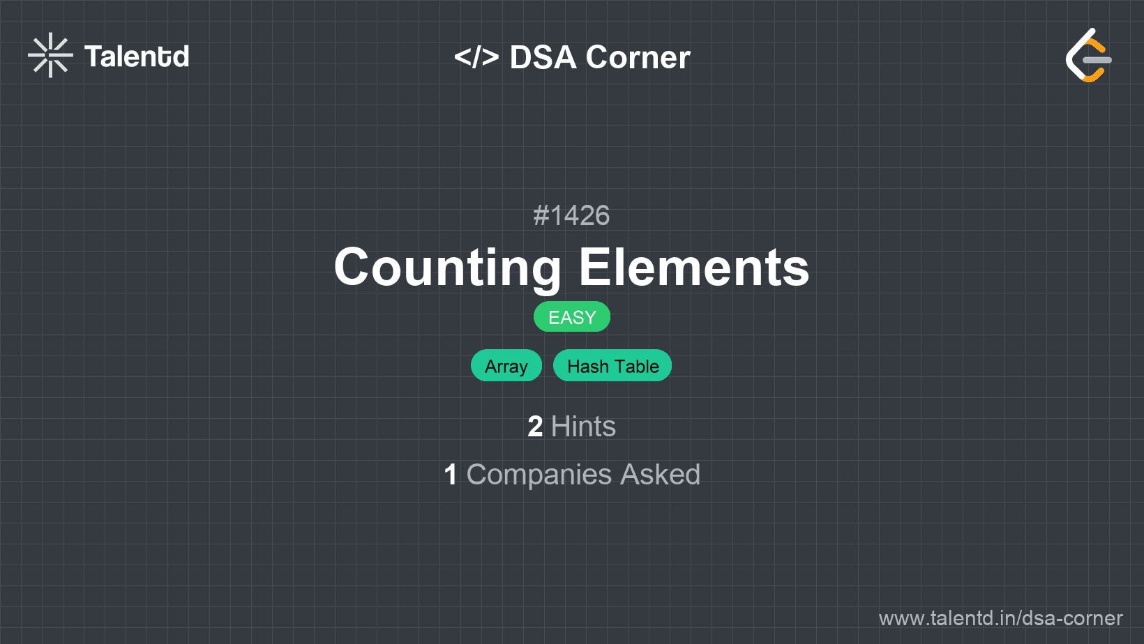 Problem visualization for Counting Elements