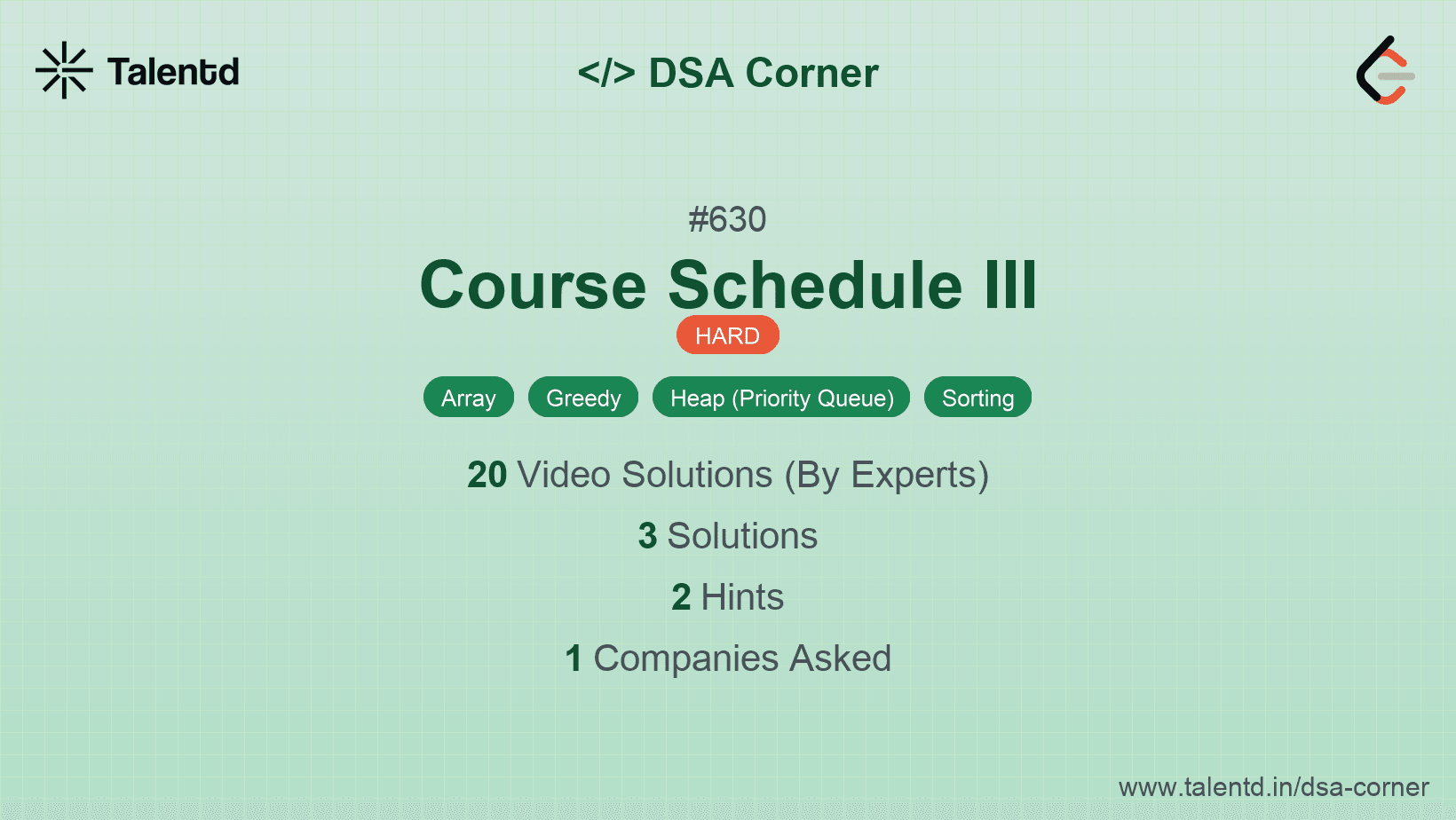 Problem visualization for Course Schedule III