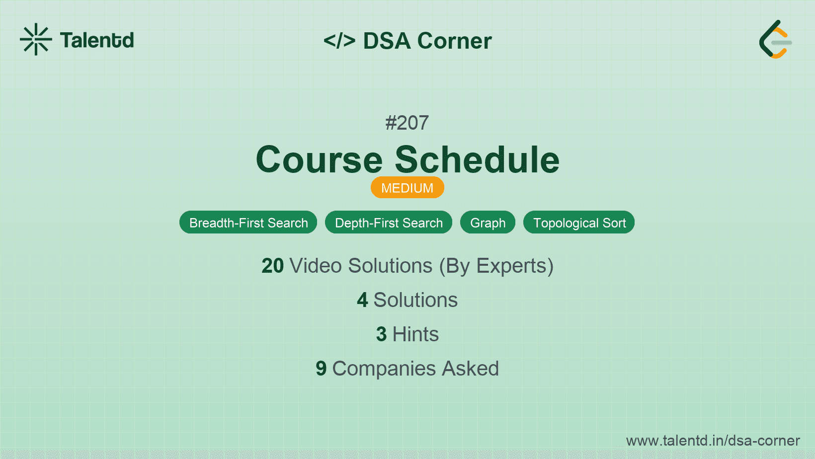 Problem visualization for Course Schedule