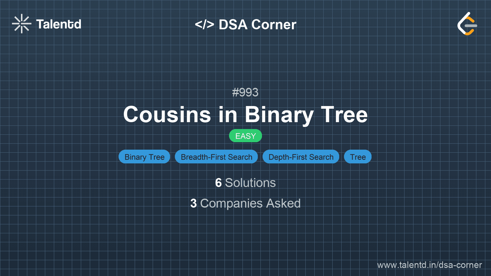 Problem visualization for Cousins in Binary Tree