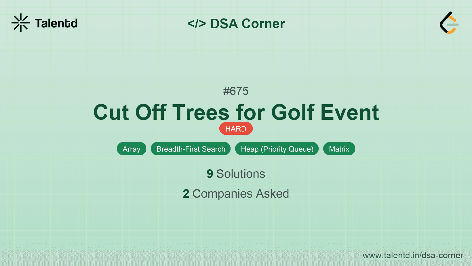Problem visualization for Cut Off Trees for Golf Event