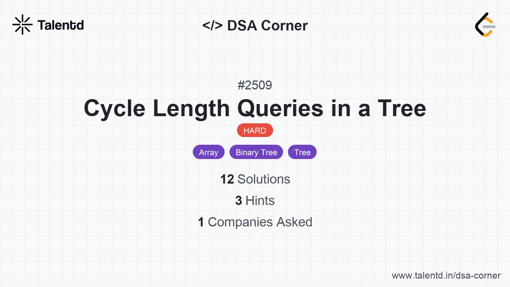 Problem visualization for Cycle Length Queries in a Tree