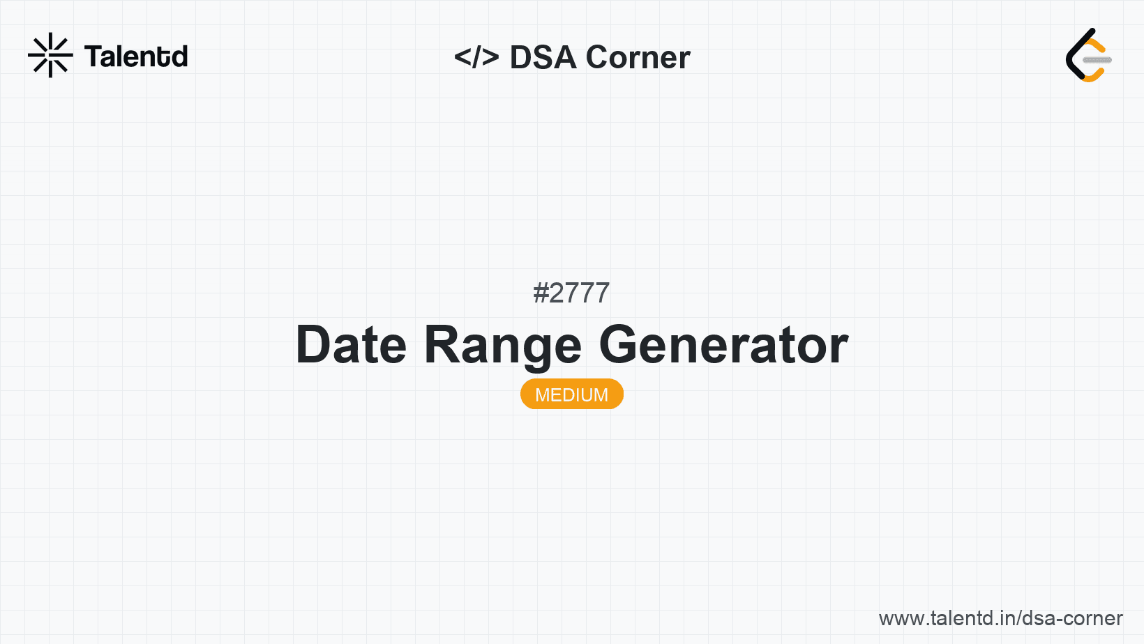 Problem visualization for Date Range Generator