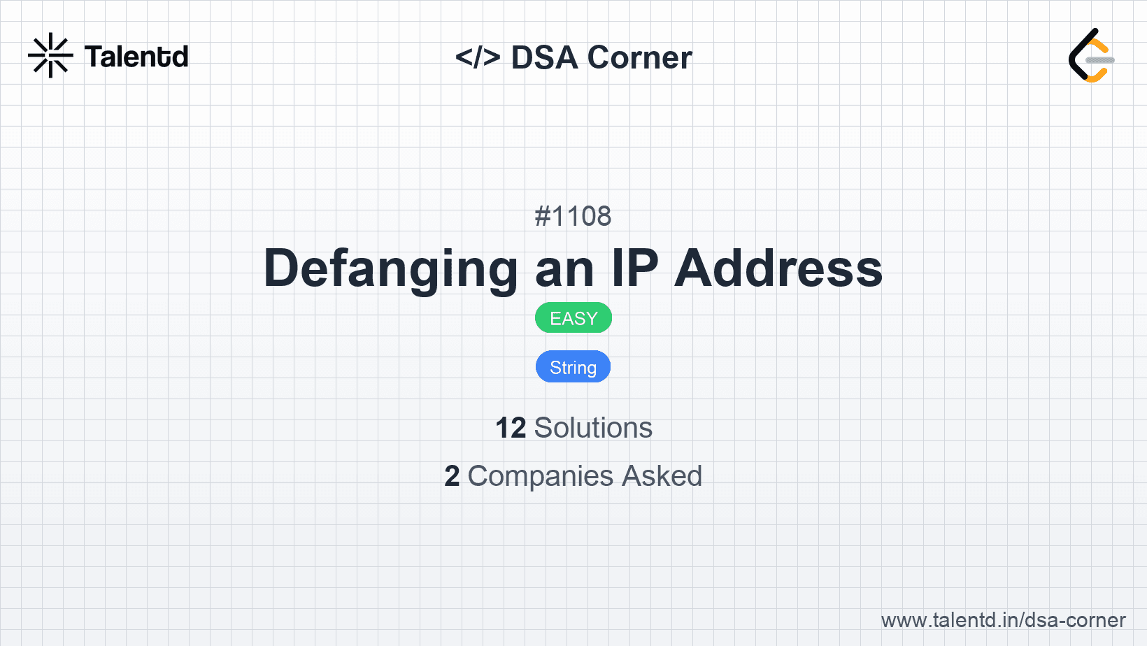 Problem visualization for Defanging an IP Address