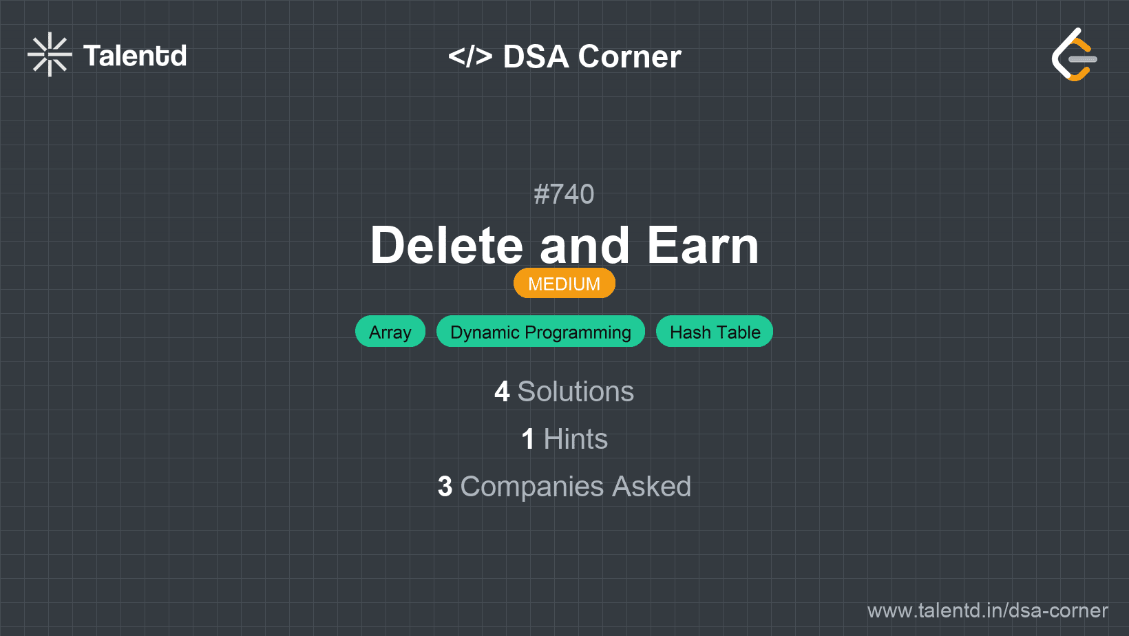 Problem visualization for Delete and Earn