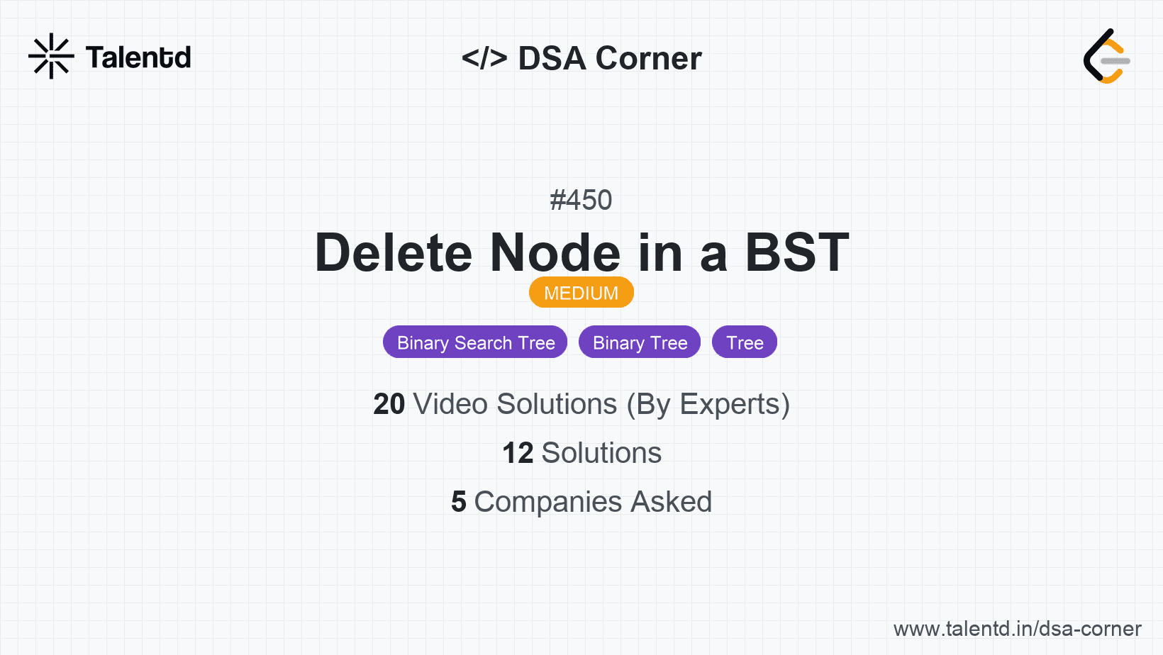 Problem visualization for Delete Node in a BST