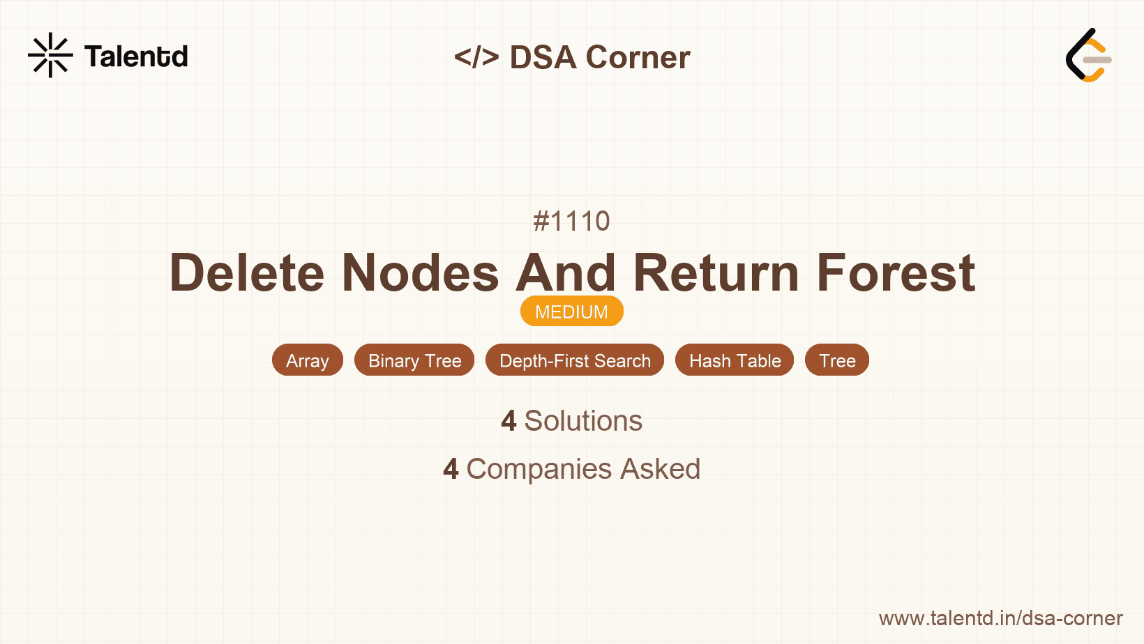 Problem visualization for Delete Nodes And Return Forest