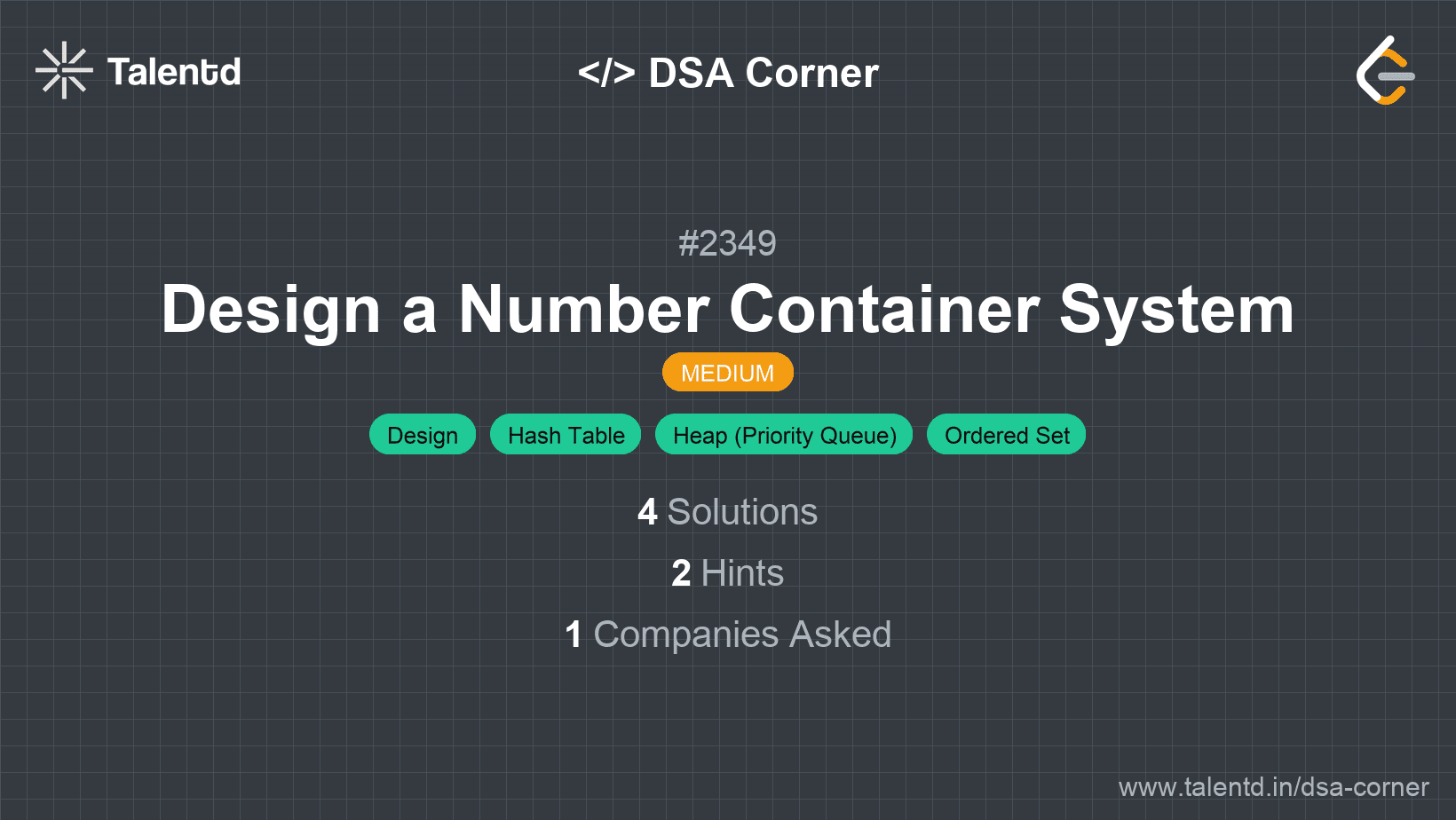 Problem visualization for Design a Number Container System