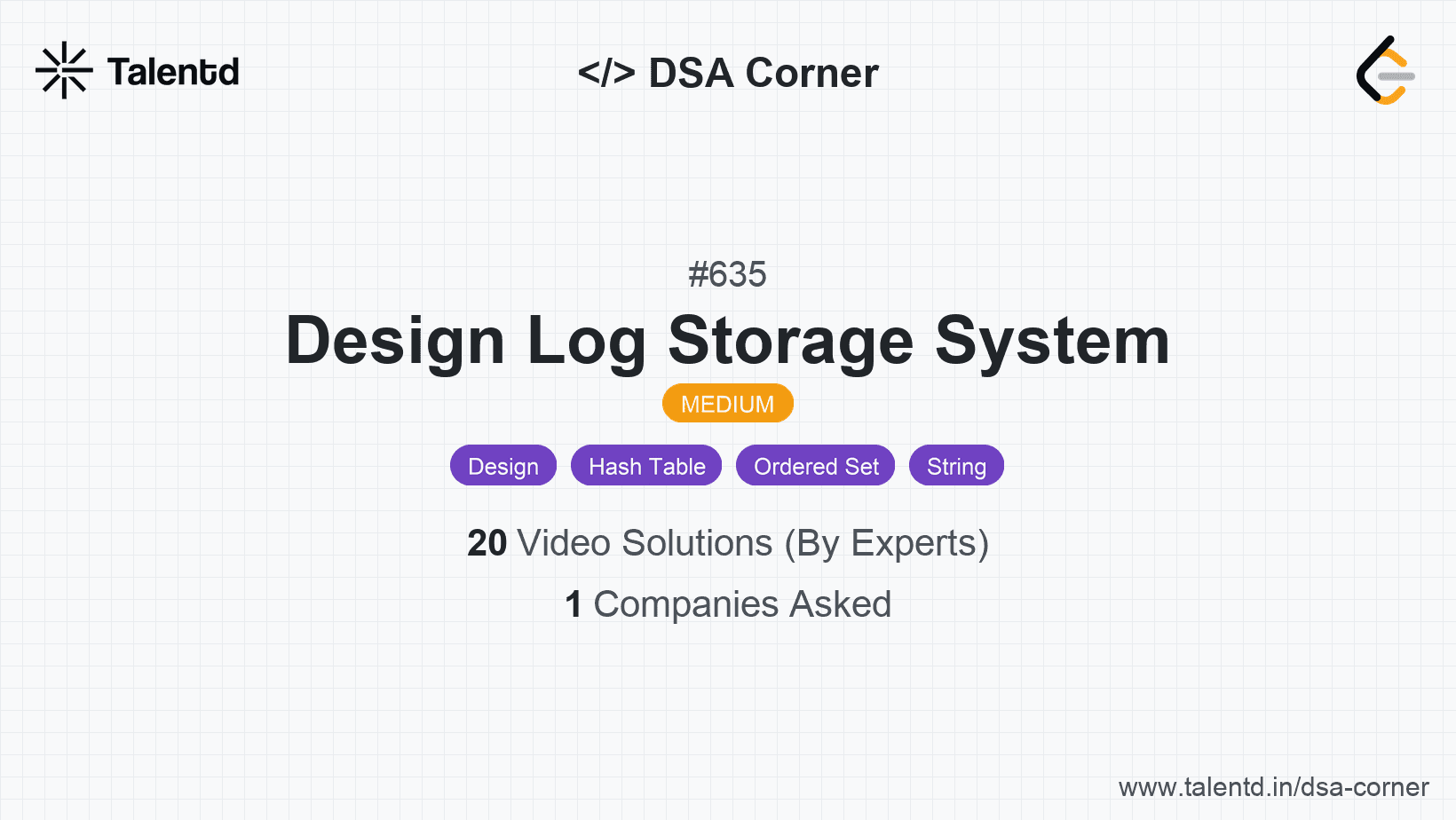 Problem visualization for Design Log Storage System