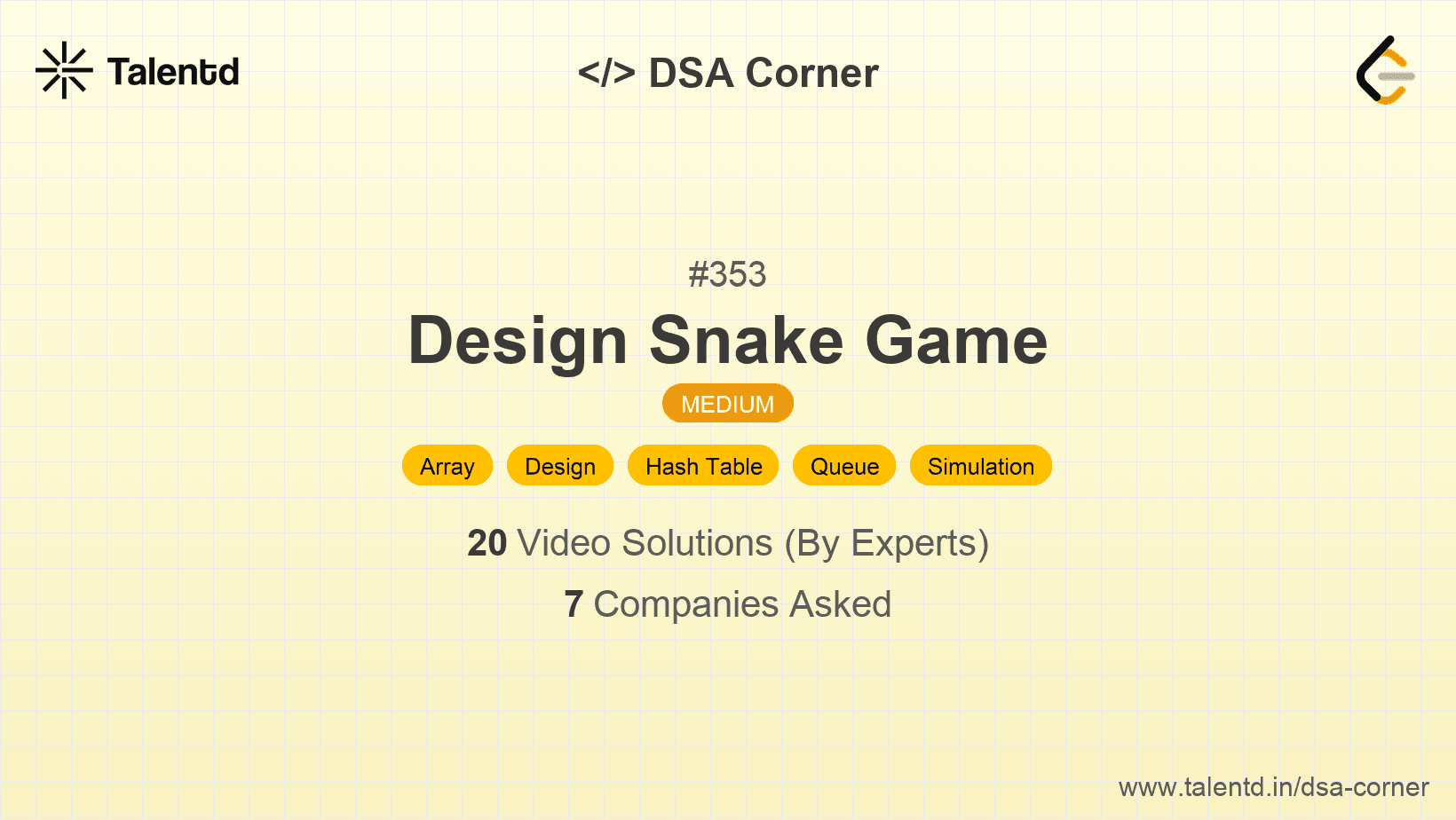 Problem visualization for Design Snake Game