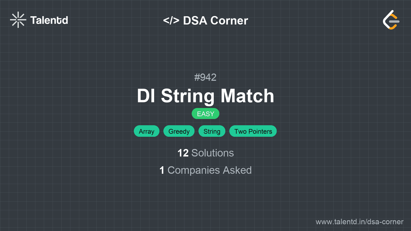 Problem visualization for DI String Match