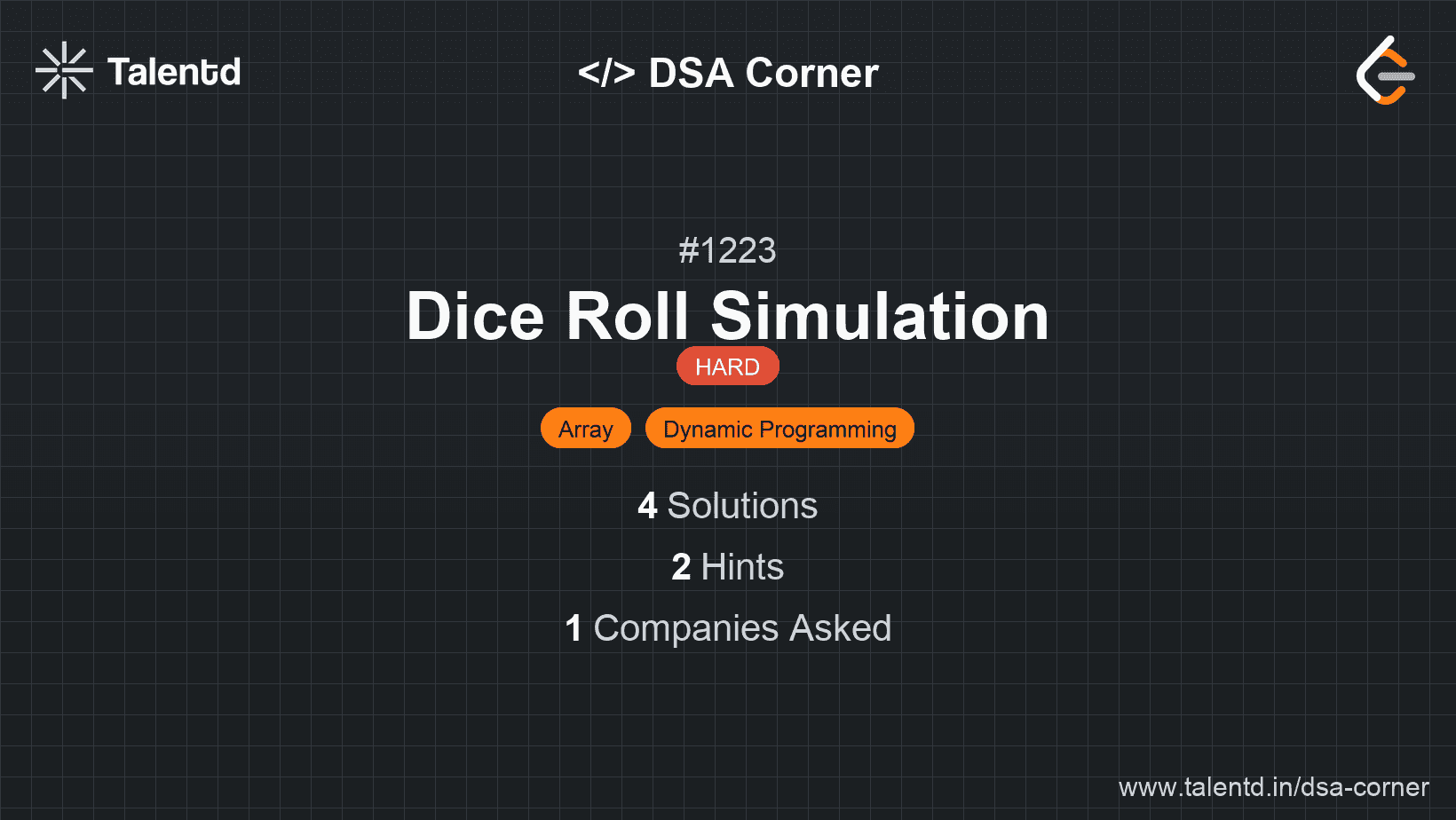 Problem visualization for Dice Roll Simulation