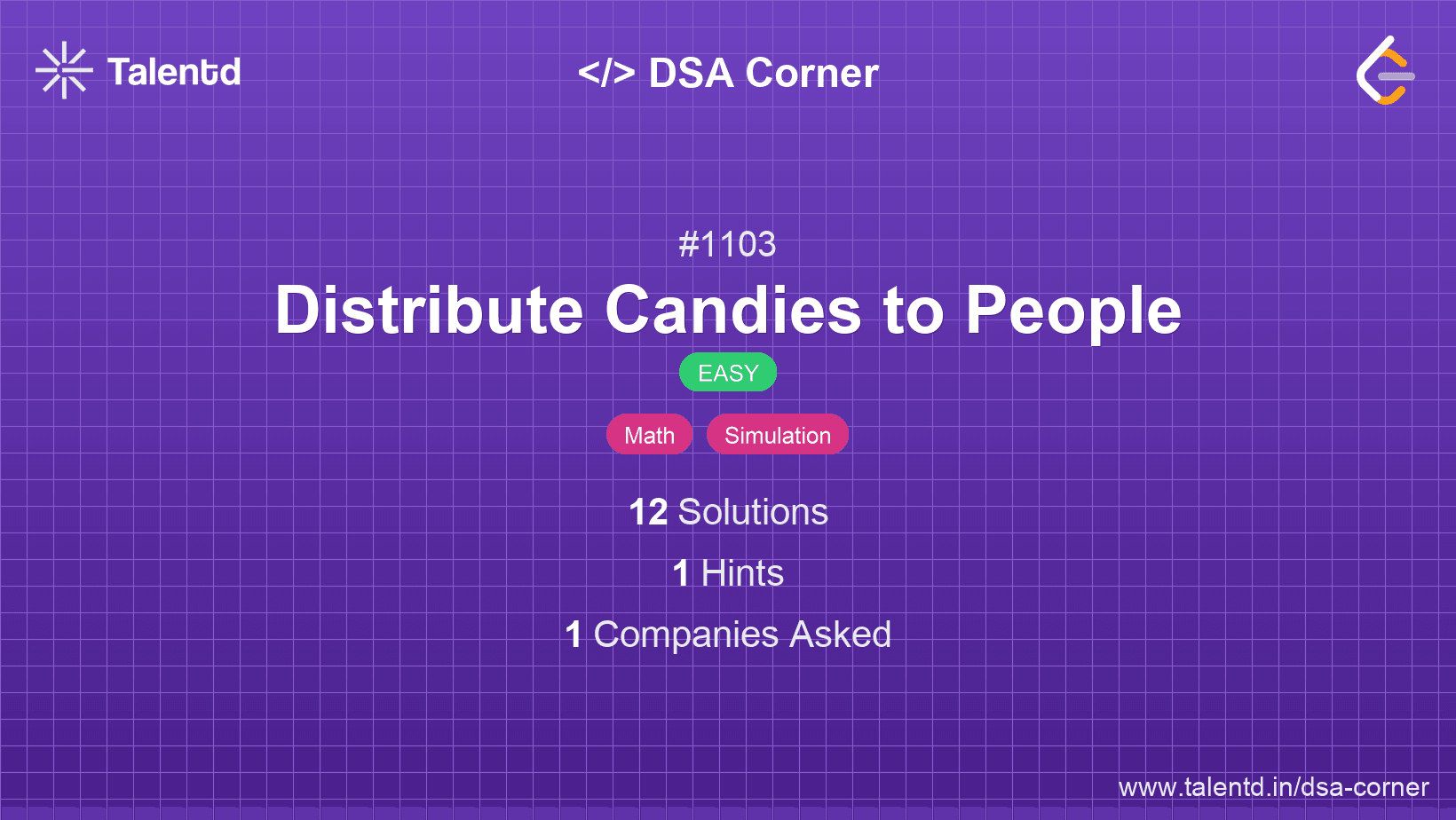 Problem visualization for Distribute Candies to People