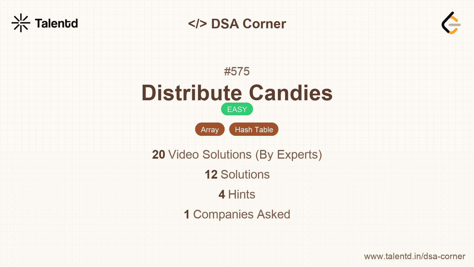 Problem visualization for Distribute Candies