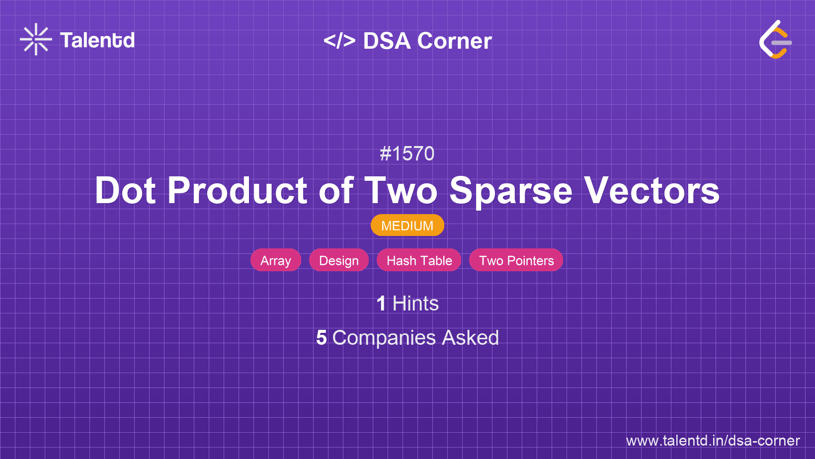 Problem visualization for Dot Product of Two Sparse Vectors