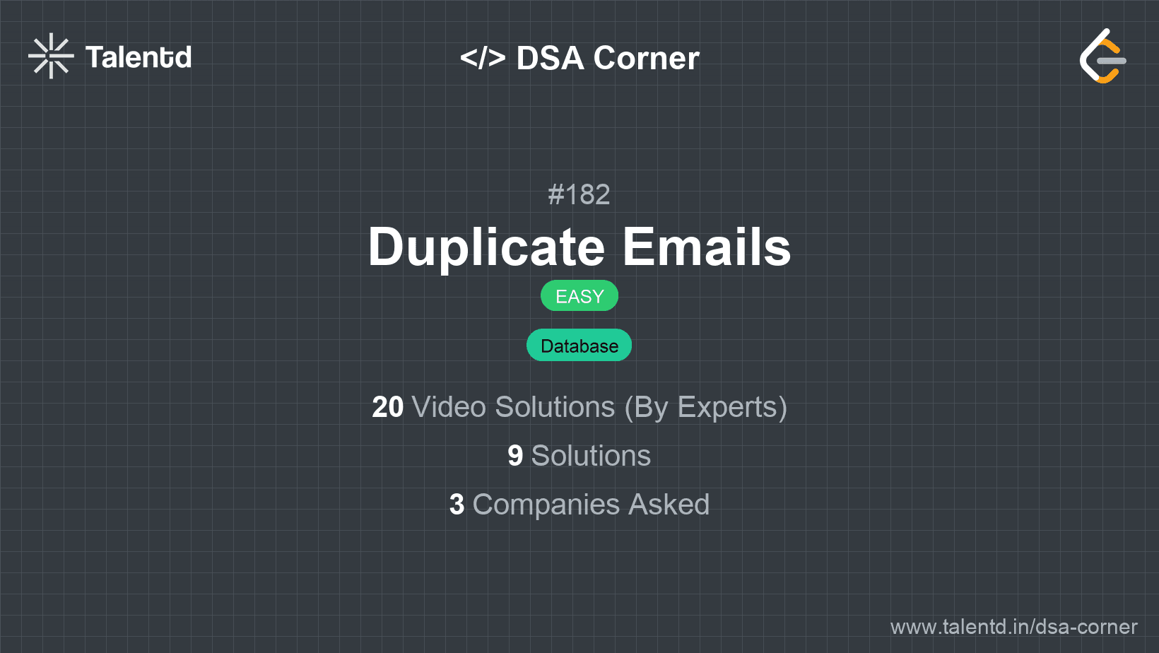 Problem visualization for Duplicate Emails