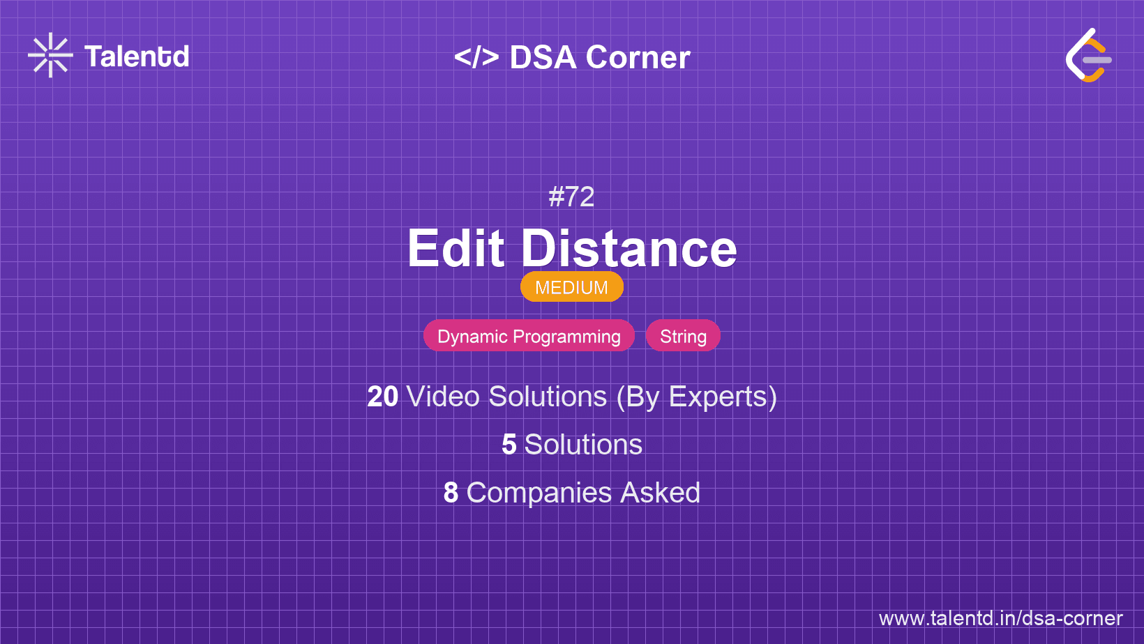 Problem visualization for Edit Distance