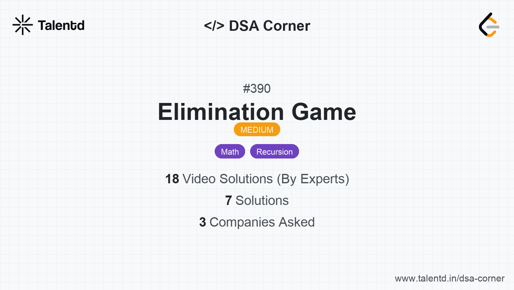 Problem visualization for Elimination Game