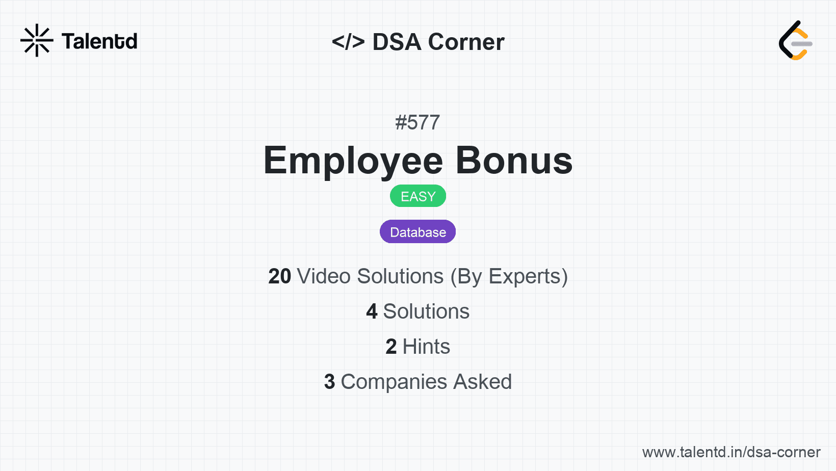 Problem visualization for Employee Bonus