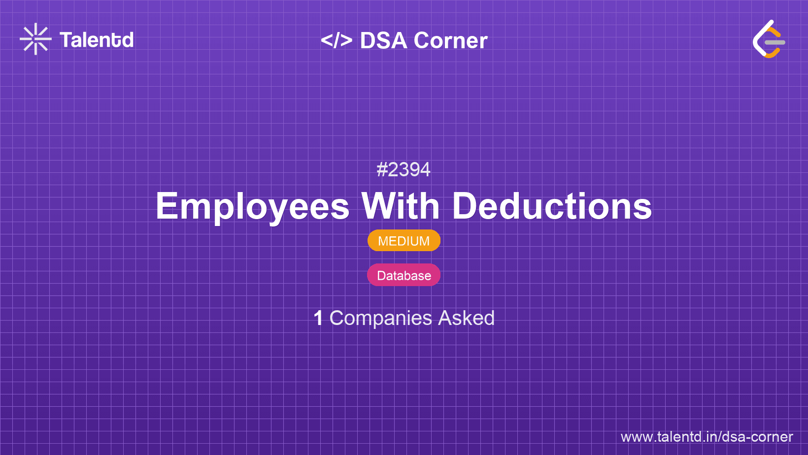 Problem visualization for Employees With Deductions