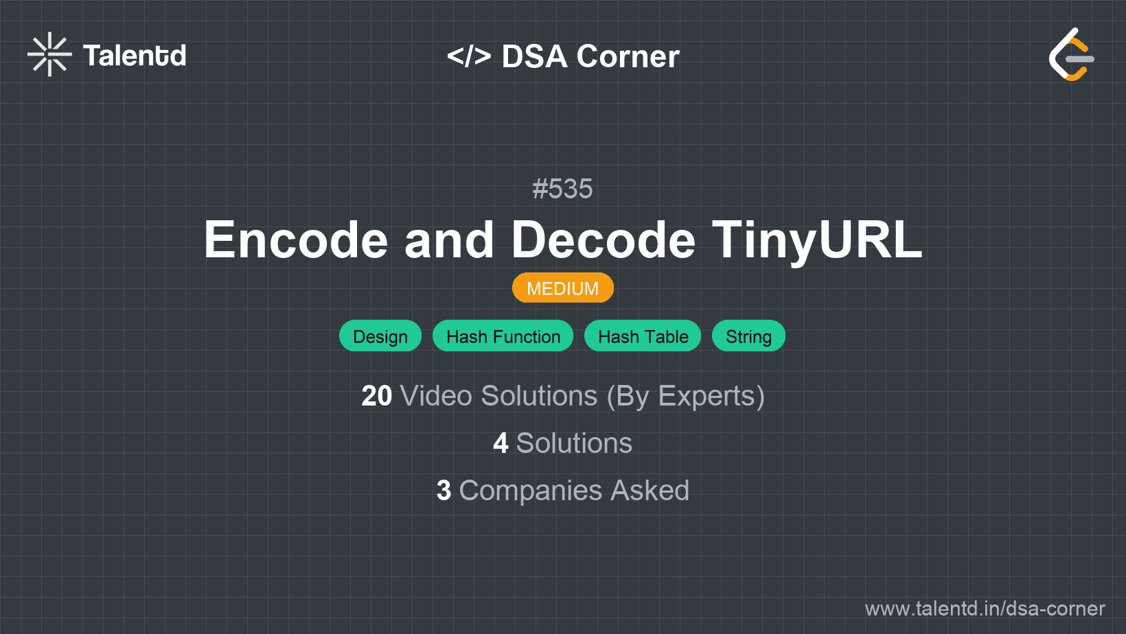 Problem visualization for Encode and Decode TinyURL