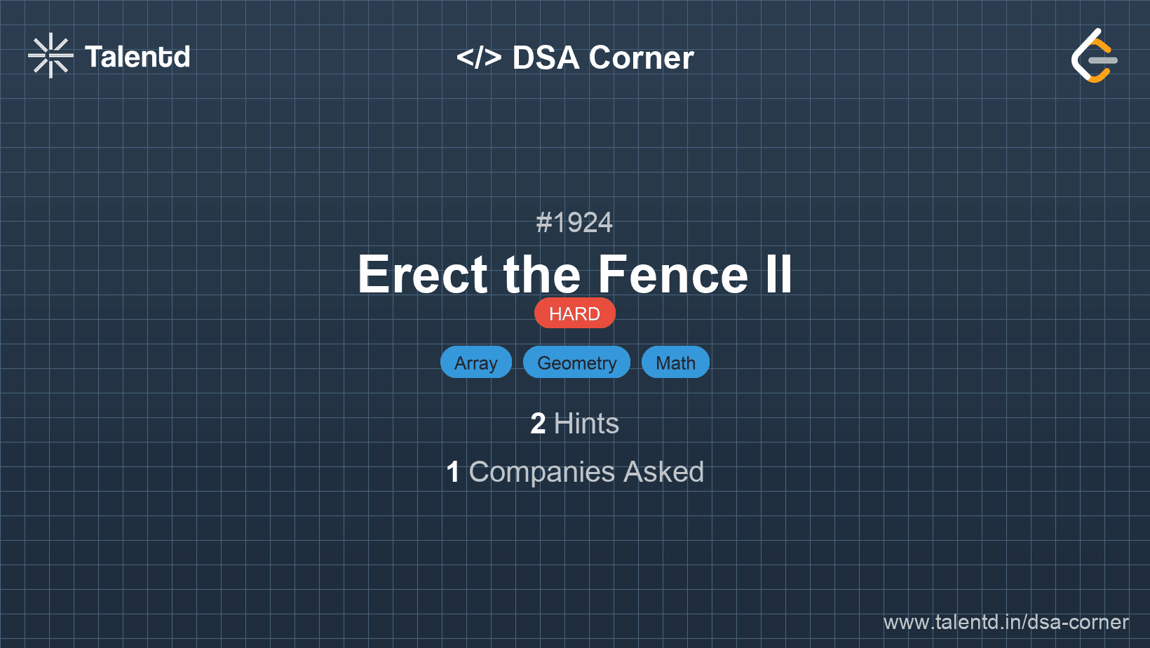 Problem visualization for Erect the Fence II