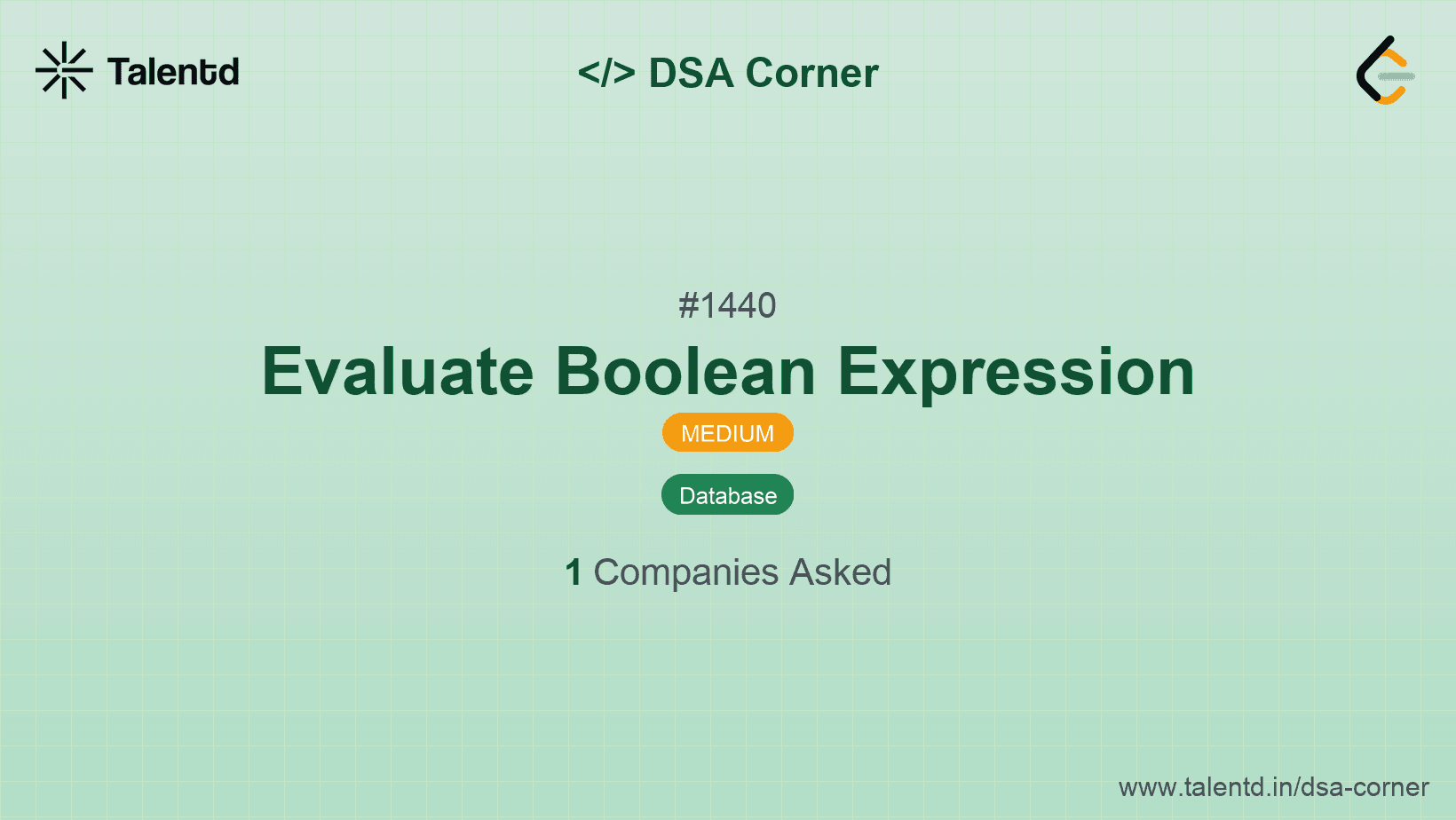 Problem visualization for Evaluate Boolean Expression