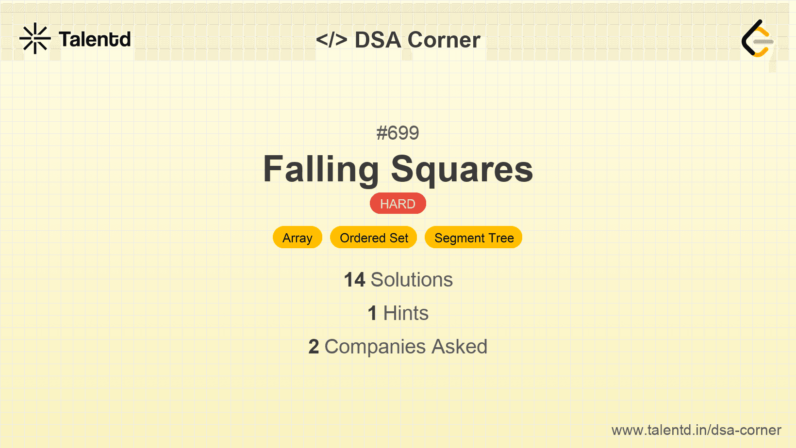 Problem visualization for Falling Squares