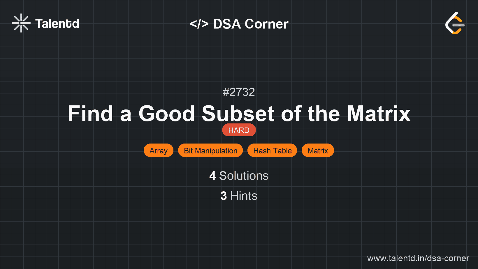 Problem visualization for Find a Good Subset of the Matrix