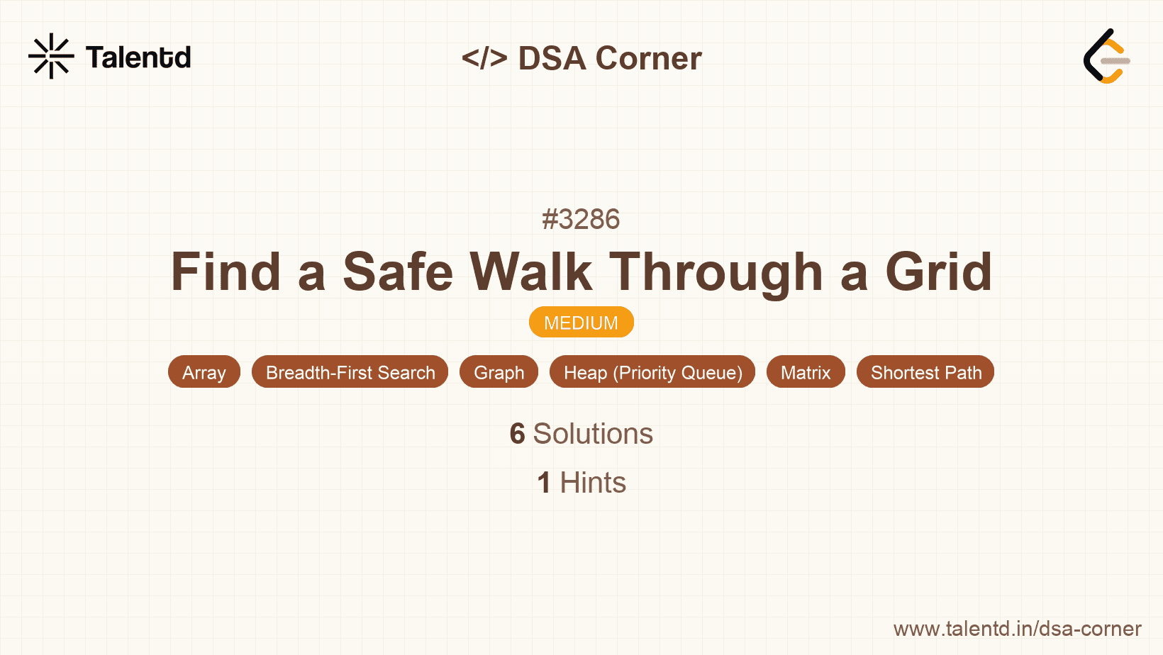 Problem visualization for Find a Safe Walk Through a Grid