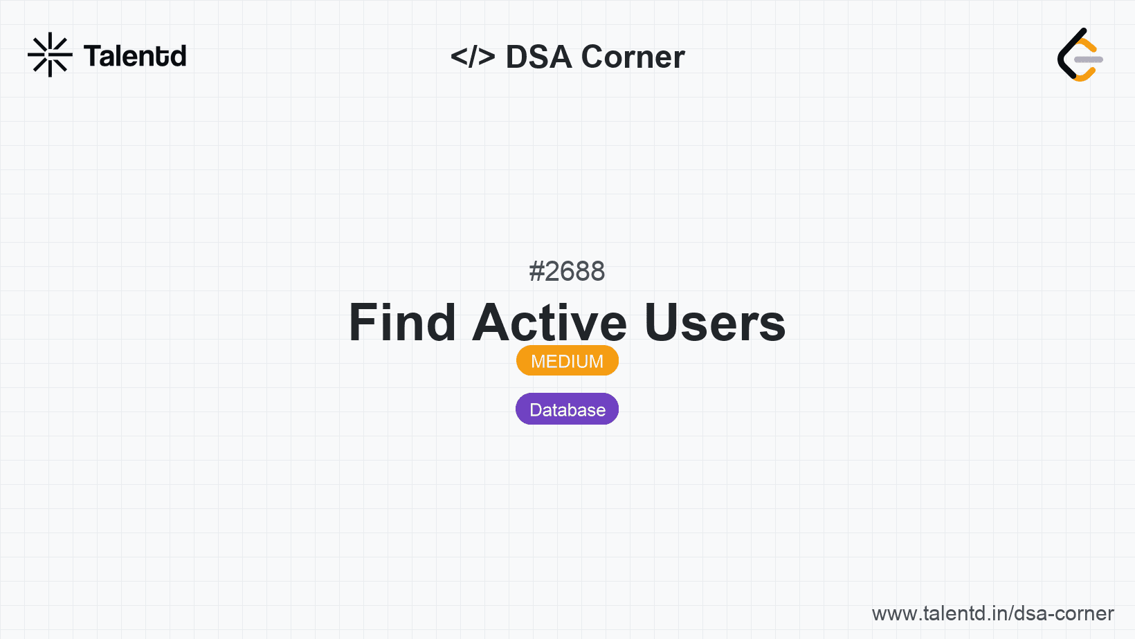 Problem visualization for Find Active Users